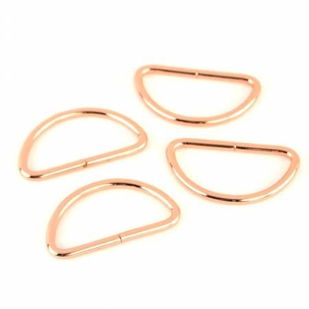 Four D-Rings 1 1/2" Rose Gold STS182C