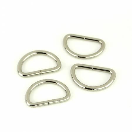 Four D-Rings 1" Nickel STS107S