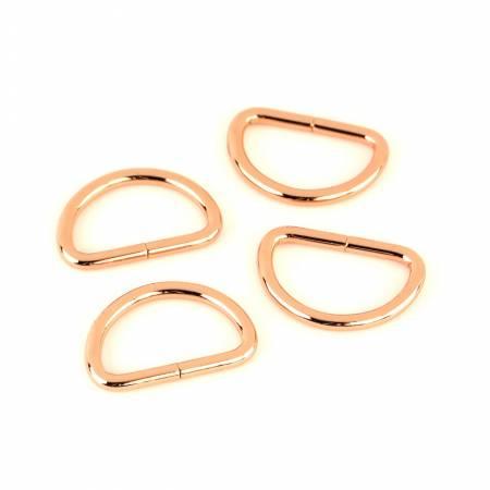 Four D-Rings 1" Rose Gold STS107C