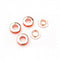 Four Double Faced Snap Together Grommets 12mm Rose Gold STS179C