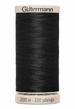 Hand Quilting Cotton Thread 200m/219yds Black 738219-5201