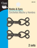 Hooks & Eyes Rope Design Gunmetal 439-33