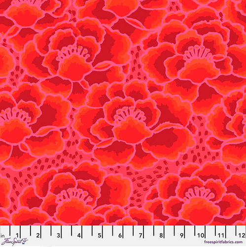 Kaffe Fassett Collective February 2023-Tonal Floral Red PWGP197.RED
