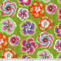 Kaffe Fassett Collective August 2023-Floating Hibiscus Green PWPJ122.GREEN