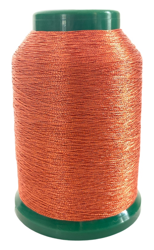KingStar Metallic Embroidery Thread 40wt 1000m-Dk Orange  MA-24