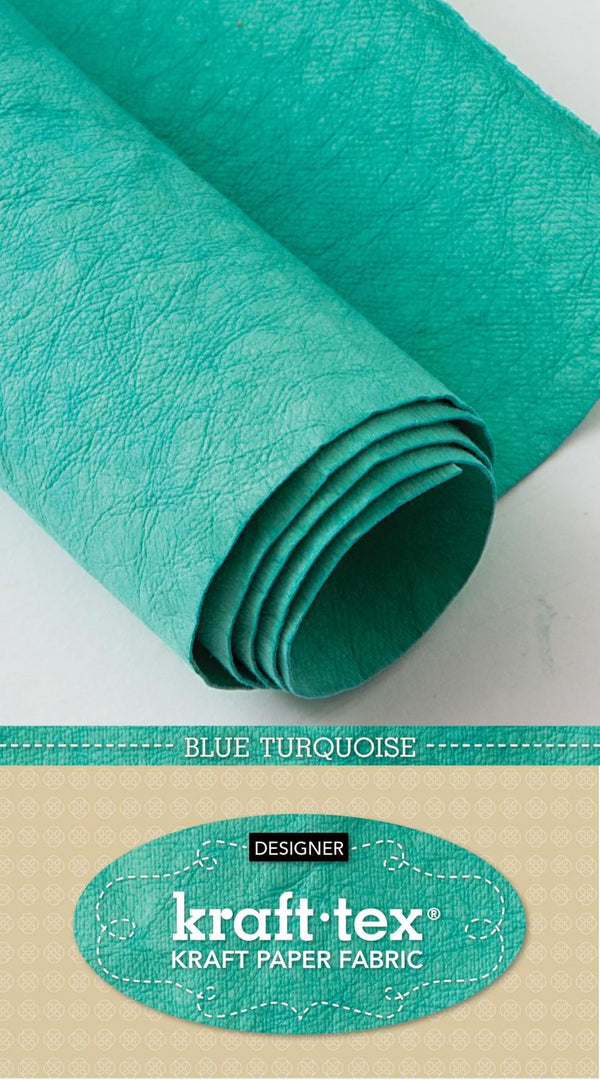 Kraft-Tex Roll Blue Turquoise Hand Dyed & Prewashed 20387