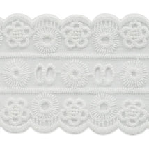 Leila 2-3/4" Classic Galloon Scalloped Lace Trim IR8009 - Off White