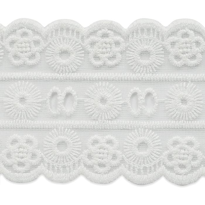 Leila 2-3/4" Classic Galloon Scalloped Lace Trim IR8009 - Off White