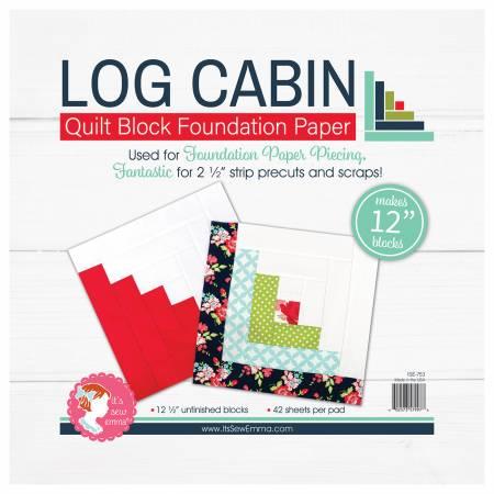 Log Cabin 12in Block Foundation Paper Pad ISE-753