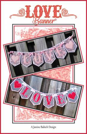 Love Banner Pattern & Embroidery Design