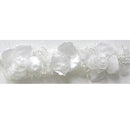 Macey Stretch Flower Trim 3" White LB5665WH