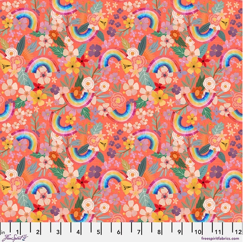 Magic Friends-Rainbows & Flowers Coral PWMC028.XCORAL