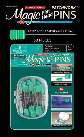 Magic Pins Flathead Patchwork Extra Long 50pc 220092