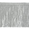 Metallic Chainette Fringe Trim 6" Silver IR6912SL
