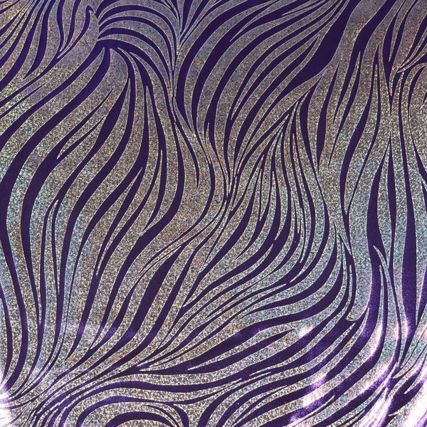 Metallic Swirl Lycra-Purple