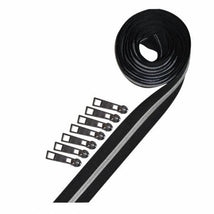 Metallic Zipper Tape Black/Silver BLK-SLV