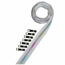 Metallic Zipper Tape White Rainbow WHT-MU