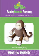 Mitch the Monkey Pattern - 17in Stuffed Soft Toy - FF4286