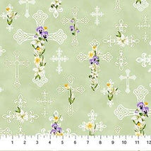 Spring Awakening-Floral CrossGreen/Multi 26869-72