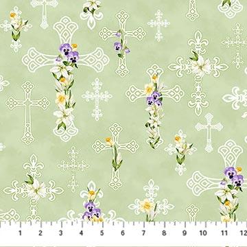 Spring Awakening-Floral CrossGreen/Multi 26869-72