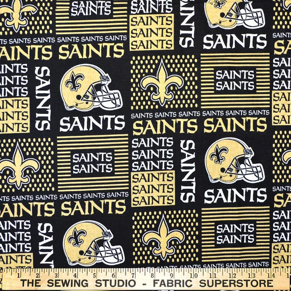 NFL New Orleans Saints Cotton Fabric, per Yard