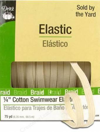 Natural Cotton Swimwear Elastic 1/4in 9485N