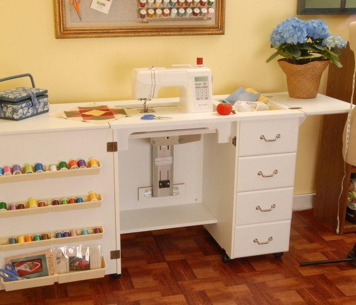 Norma Jean White Arrow Sewing Cabinet – The Sewing Studio Fabric Superstore
