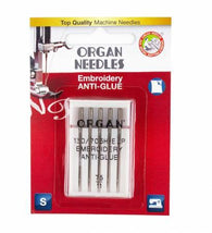 Organ Embroidery Needles Anti Glue Size 75/11 Blister Pack 3000135