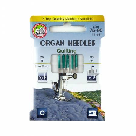 Organ Needles Quilting Assortment (3ea 75, 2ea 90) Eco Pack 3000123
