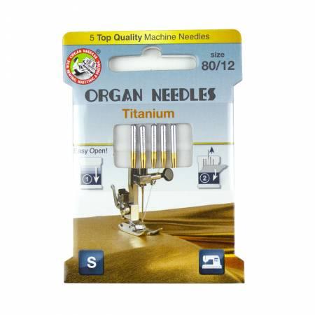 Organ Needles Titanium Size 80/12 Pack 3000131
