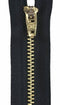 Packaged Metal Jean Zipper 7in Black F2707-BLK