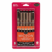 Pigma Micron Pen Set 6 Sizes Black 30062