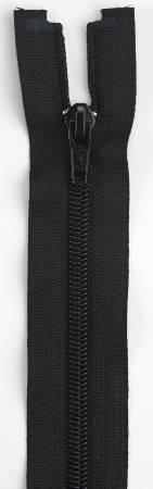 Polyester Coil 1-Way Separating Zipper 22in Black F4822-BLK