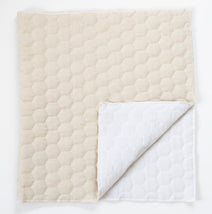 Quilted Pillow Cover Blank 19in x 19in Oat Linen Hexagon KDKB260