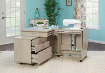 Quilters Vision (Cabinet and Caddie Set) Sewing Cabinet Gray Oak - Tailormade Q-G001
