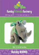 Randy Rhino Pattern - 13in Stuffed Soft Toy - FF4491