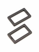 Rectangle Ring Flat 1in Black Metal Set of Two HAR1RRBMTWO