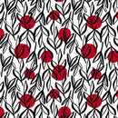 Crimson Garden-Dots & Small Vines Black/Red 1202-98
