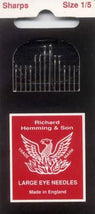 Richard Hemming Sharps Needle Assorted Sizes 1/5 20ct HW210-1-5