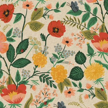 Rifle Paper Camont Canvas-Botanical Floral Natural RP702-NA4UC