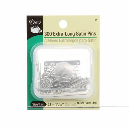 Satin Fine Extra Long Pin Size 21 - 1-5/16in 300ct 21PD