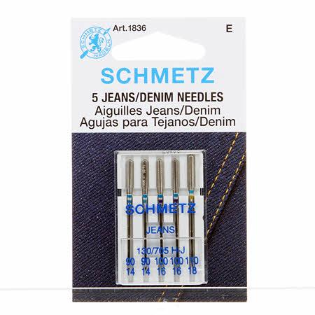 Schmetz Denim/Jeans Machine Needle Size 90/100/110 - 1836