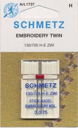 Schmetz Double Machine Embroidery Machine Needle Size 3.0/75 1ct