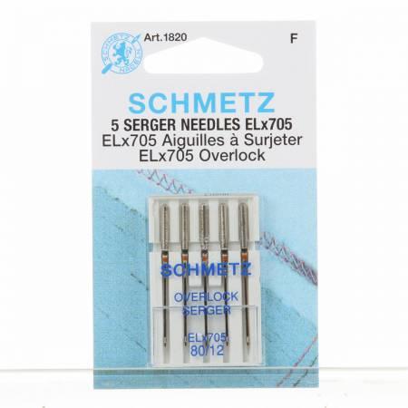 Schmetz Overlock / Serger Machine Needle ELX705 Size 12/80 1820