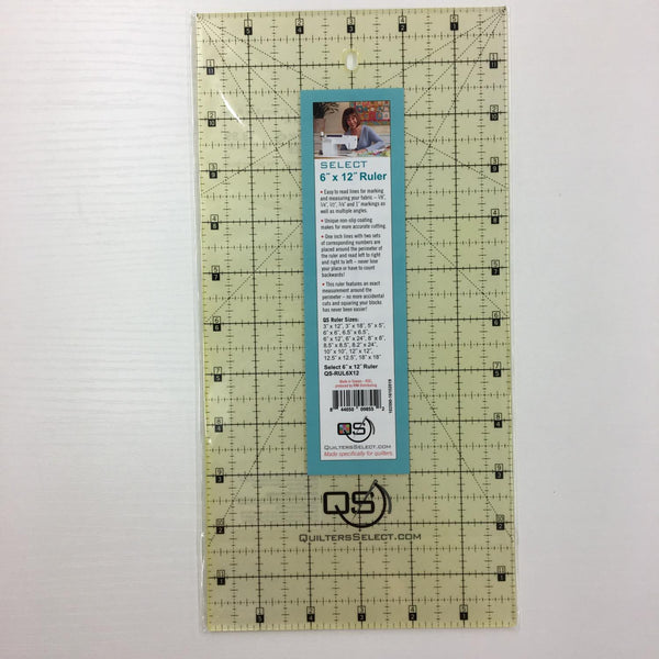 Select 6x12 Non-Slip Ruler QS-RUL6X12 – The Sewing Studio Fabric  Superstore