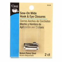 Sew-On Wide Hook & Eye Closures Pant/Skirt 1in 2 ct 92