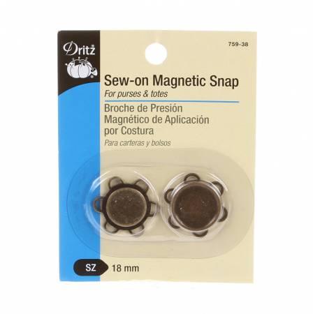 Sew-on Magnetic Snap Brass 759-38