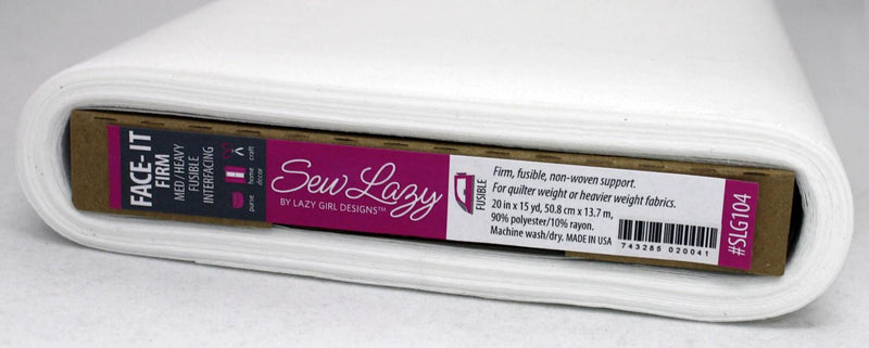 Sew Lazy Face It Firm Fusible Interfacing 20in - SLG104