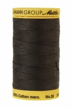 Silk-Finish 28wt Solid Cotton Thread 275YD Black 9129-4000