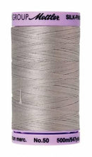 Silk-Finish Ash Mist50wt 500M Solid Cotton Thread